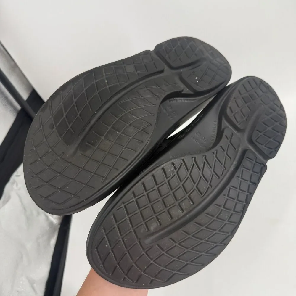 Oofos OOahh Sport Flex Slide Sandals Mens 8 Grey Black Camo Recovery Foam Casual